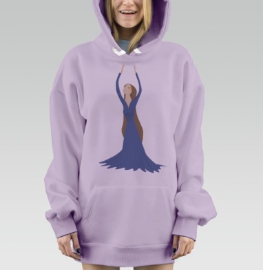 Лесная фея, Hoodie Mjhigh Dig Mel, Fiolet, утепленная