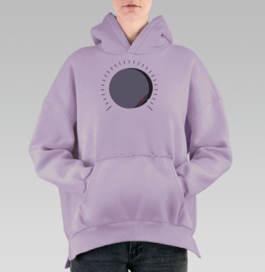 Максимальный уровень регулировки регулятора на пределе, Hoodie Oversize Fiolet, утепленная