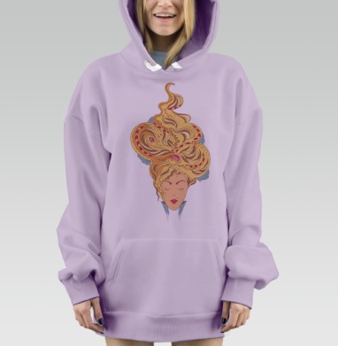 Мария Антуанетта, Hoodie Mjhigh Dig Mel, Fiolet, утепленная