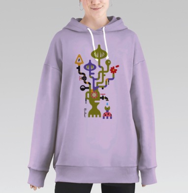 Мать и дитя -), Hoodie Long Oversize Fiolet