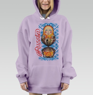 МАТРЕХА, Hoodie Mjhigh Dig Mel, Fiolet, утепленная