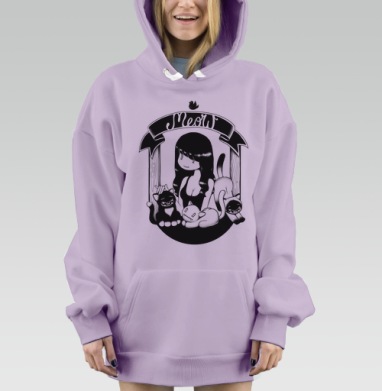 Meow / Мяу, Hoodie Mjhigh Dig Mel, Fiolet, утепленная