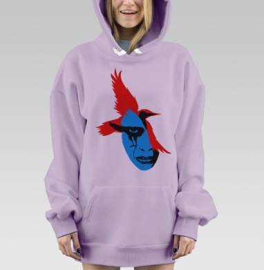 Мёртвые вороны, Hoodie Mjhigh Dig Mel, Fiolet, утепленная