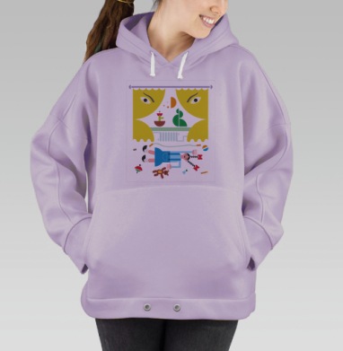 Механическое сердце и внутренние органы робота, Hoodie Oversize Fiolet