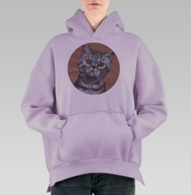 мимими, Hoodie Oversize Fiolet, утепленная