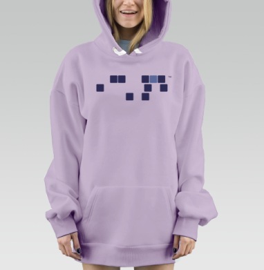 Минималистичная абстракция мем Loss цифровой код памяти, Hoodie Mjhigh Dig Mel, Fiolet, утепленная