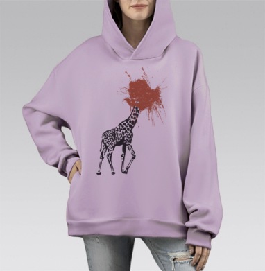Миста Же, Hoodie Mono Fiolet, оверсайз, утепленная