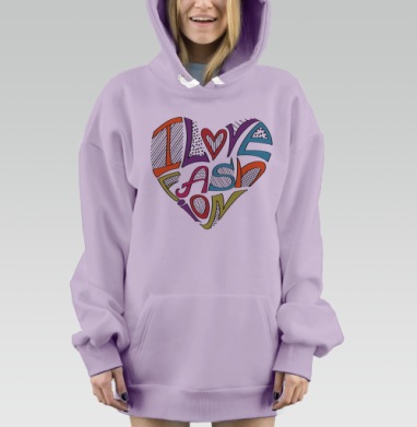 Мода-любовь моя!, Hoodie Mjhigh Dig Mel, Fiolet, утепленная