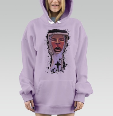 Монашка, Hoodie Mjhigh Dig Mel, Fiolet, утепленная