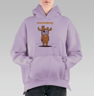 mooseboy / Мальчик-лось, Hoodie Oversize Fiolet, утепленная
