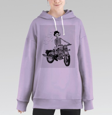 moto, Hoodie Long Oversize Fiolet