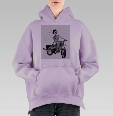 moto, Hoodie Oversize Fiolet, утепленная