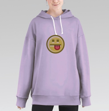 Mr.SMILE / Мистер Смайл, Hoodie Long Oversize Fiolet