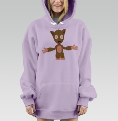 Мультяшка, Hoodie Mjhigh Dig Mel, Fiolet, утепленная