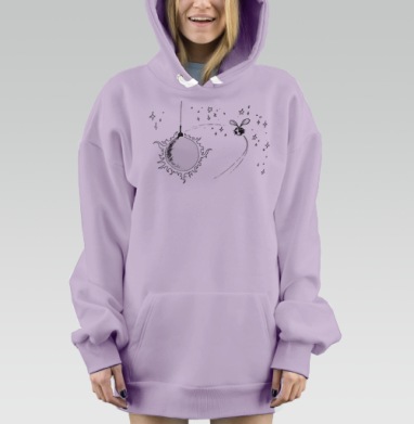нарезая круги, Hoodie Mjhigh Dig Mel, Fiolet, утепленная