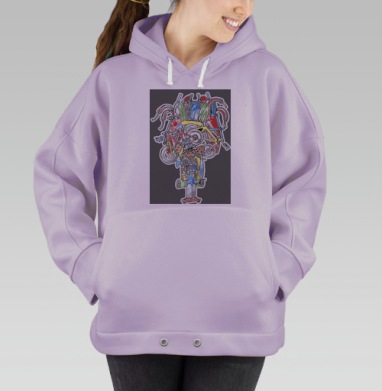 Настоящий мастер активного отдыха: снаряжение в одном лице, Hoodie Oversize Fiolet