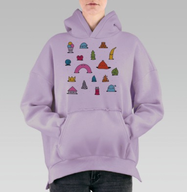 НАЙС ГАЙЗ, Hoodie Oversize Fiolet, утепленная