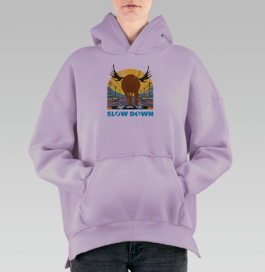 Не гони!, Hoodie Oversize Fiolet, утепленная