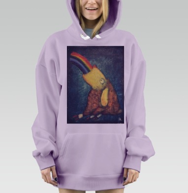 Ника, Hoodie Mjhigh Dig Mel, Fiolet, утепленная