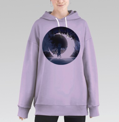 Ночная фея, Hoodie Long Oversize Fiolet
