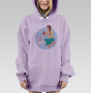 Новогодний шарик, Hoodie Mjhigh Dig Mel, Fiolet, утепленная