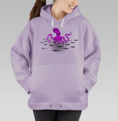 Октопус, Hoodie Oversize Fiolet