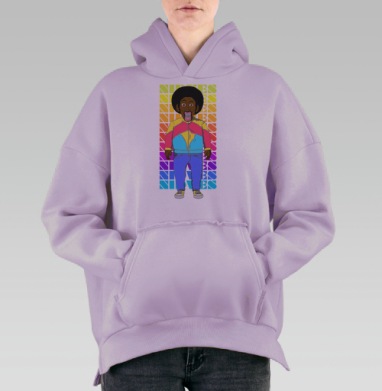 OLdschool / Олдскул, Hoodie Oversize Fiolet, утепленная