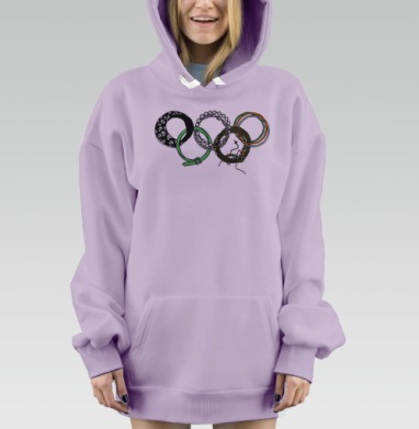 Олимпиада стиля с пятью уникальными аксессуарами, Hoodie Mjhigh Dig Mel, Fiolet, утепленная