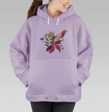 Осень и листья, Hoodie Oversize Fiolet