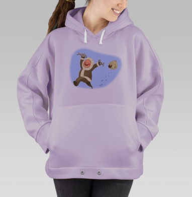 охотник, однако, Hoodie Oversize Fiolet