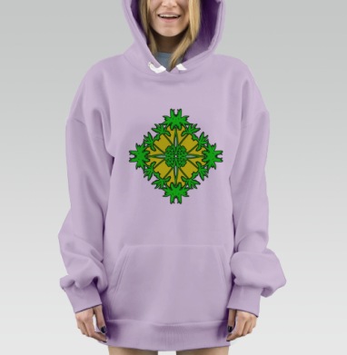 Пальмовый квадрат, Hoodie Mjhigh Dig Mel, Fiolet, утепленная