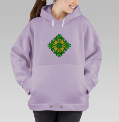 Пальмовый квадрат, Hoodie Oversize Fiolet