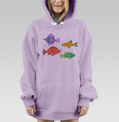 Pisces / Рыбы, Hoodie Mjhigh Dig Mel, Fiolet, утепленная