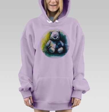 Плюшевый мишка, Hoodie Mjhigh Dig Mel, Fiolet, утепленная