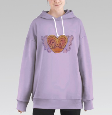 Плюшка, Hoodie Long Oversize Fiolet