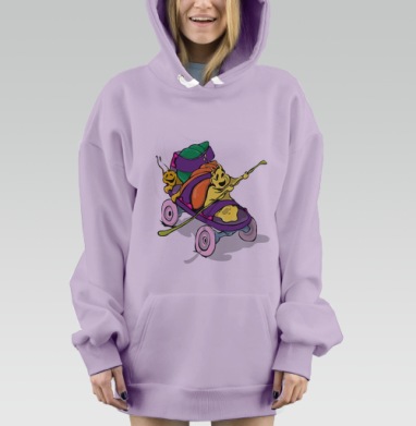 Побег Улиток, Hoodie Mjhigh Dig Mel, Fiolet, утепленная