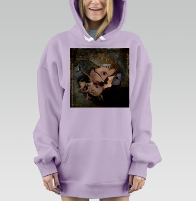 Поцелуи, Hoodie Mjhigh Dig Mel, Fiolet, утепленная