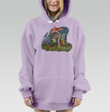 Под грибочком, Hoodie Mjhigh Dig Mel, Fiolet, утепленная