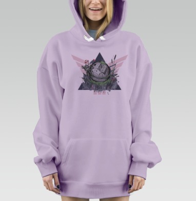 Постапокалиптический триумф природы над технологиями, Hoodie Mjhigh Dig Mel, Fiolet, утепленная