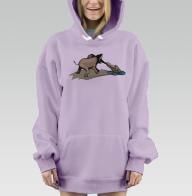Поучительная история, Hoodie Mjhigh Dig Mel, Fiolet, утепленная