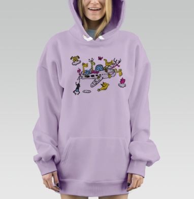 Позитивный trip, Hoodie Mjhigh Dig Mel, Fiolet, утепленная