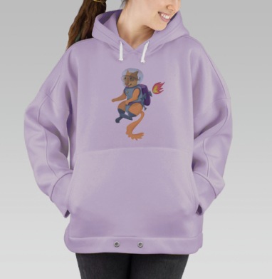 Приключения космического героя с реактивным ранцем, Hoodie Oversize Fiolet