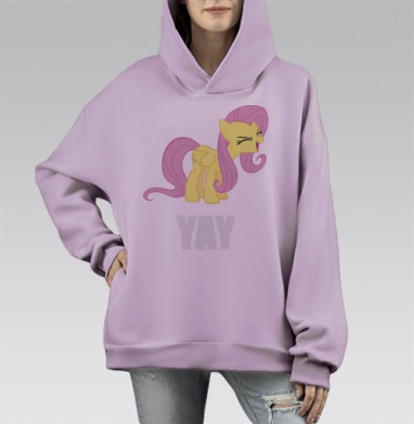 принт, Hoodie Mono Fiolet, оверсайз, утепленная