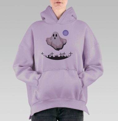 Привидение, Hoodie Oversize Fiolet, утепленная