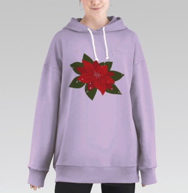 Пуансеттия, Hoodie Long Oversize Fiolet