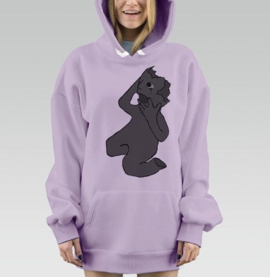 Пустая голова, Hoodie Mjhigh Dig Mel, Fiolet, утепленная