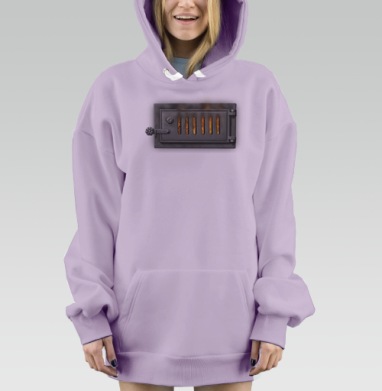 Работаю на буратинах, Hoodie Mjhigh Dig Mel, Fiolet, утепленная