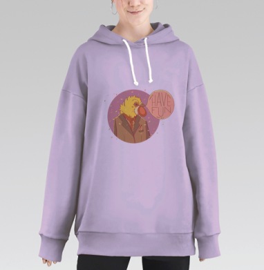 Развлекайся, Hoodie Long Oversize Fiolet