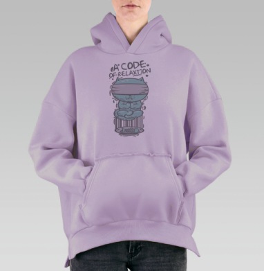 Relax / Релакс, Hoodie Oversize Fiolet, утепленная