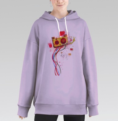 Робот 255, Hoodie Long Oversize Fiolet